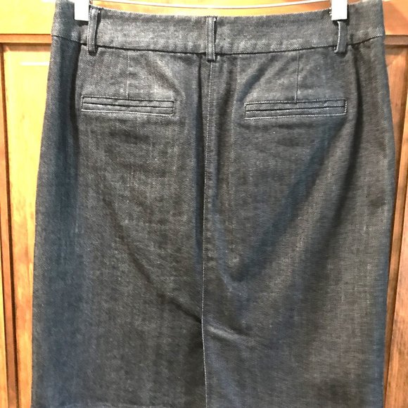 J. CREW DENIM SKIRT, SIZE 6, DARK BLUE/BLACK - Picture 2 of 5